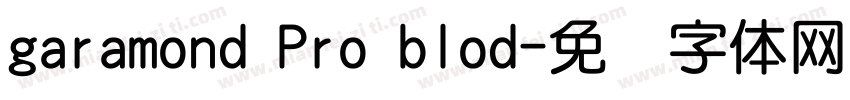 garamond Pro blod字体转换